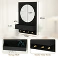 thumbnail image 3 of HLR Modern 16X24 Inch Black Vanity Mirror with Hanging Decorative Metal Framed Bathroom Mirror for Wall Mirrors, 3 of 8