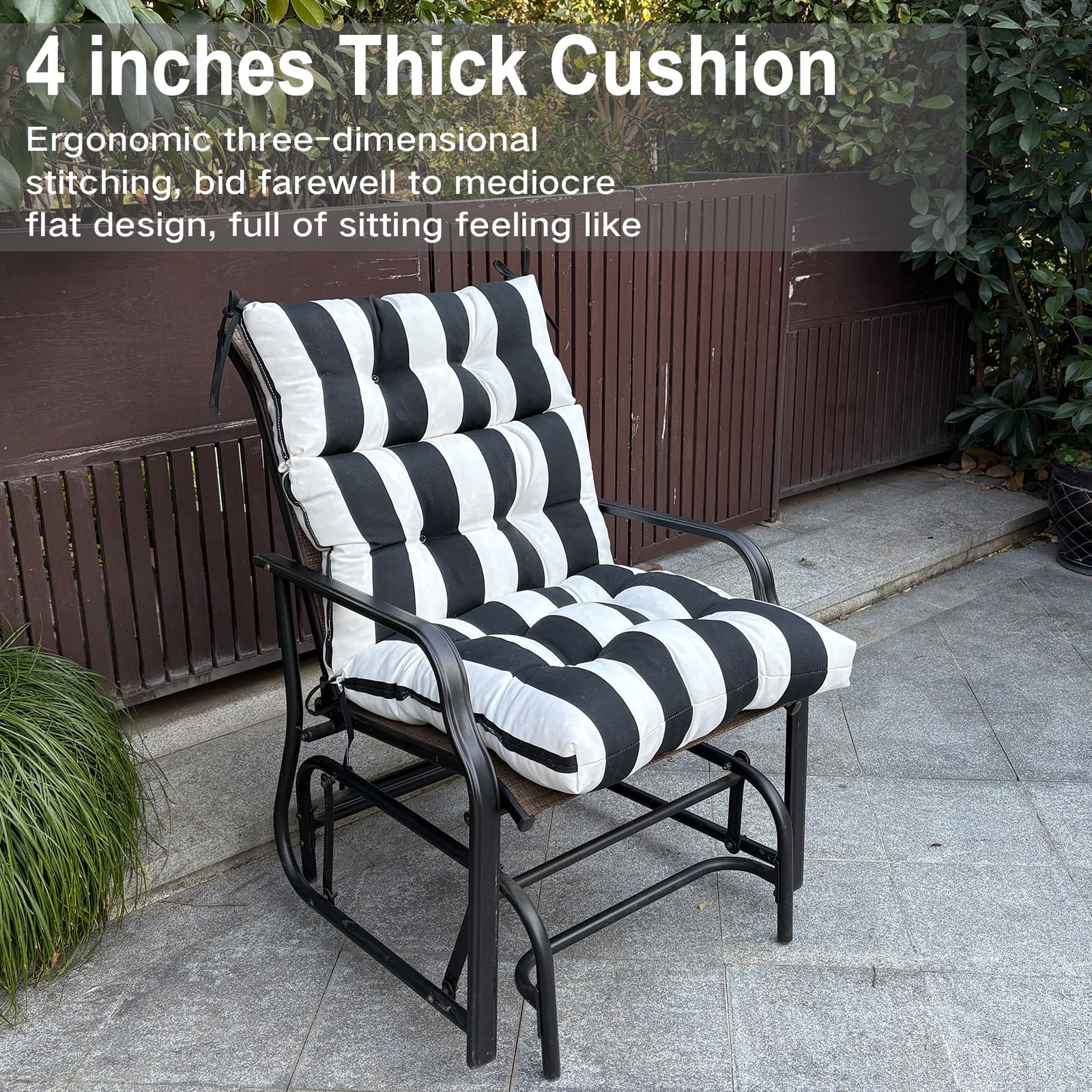 PUKNLY Outdoor Deep Seat Cushion Set, 44x22 in Waterproof Fade Resistant Patio Furniture Cushions