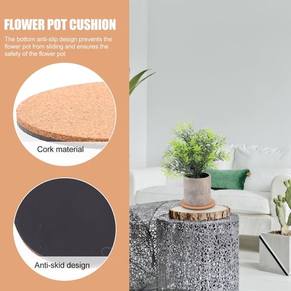2 Pcs Cork Planter Mat Flowerpot Pad Gardening Coaster Coasters for Indoor Use Pads Large Drinks Tray Water Trays