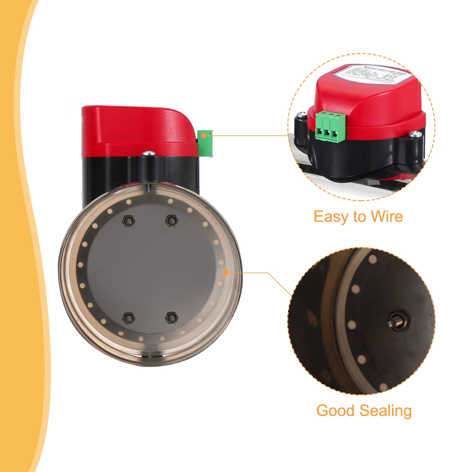 Uxcell 4" Duct Damper Stainless Steel Motorized Adjustable HVAC Volume Dampers Airflow Backdraft Damper Control