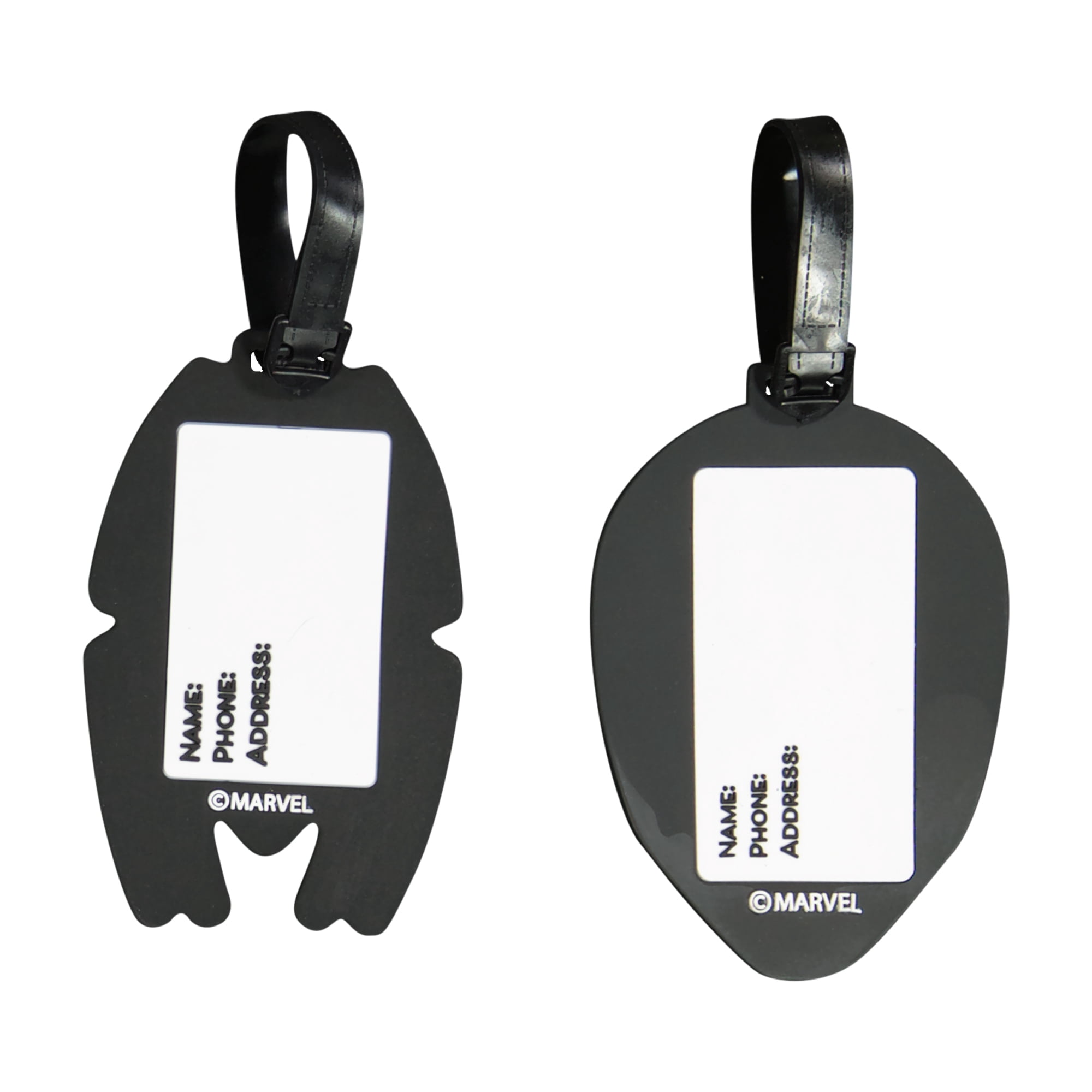 Marvel Spider-Man 2-Piece Suitcase ID Tag Set with Adjustable Straps, Head, Multi, One Size