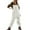 White, variant on WENWU Women's Brushed Overalls Bibs and Adjustable Suspenders with Warm Winter Ski Pants Women Tuxedos Eyelet Jumpsuit