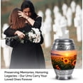 thumbnail image 4 of Sunflower Urn For Ash Adult Male, Orange Funeral Memorial Urns For Adult Ashes Women And Men, Mini Keepsake Burial Urns For Human Ashes Man, 3 Inch Sunset Urn For Husband And Wife, 4 of 7