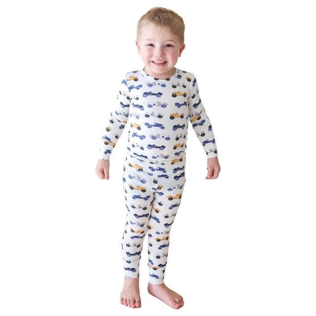 Pijama Posh Peanut Enzo para niños de 5 a 6 años, suave viscosa, bambú