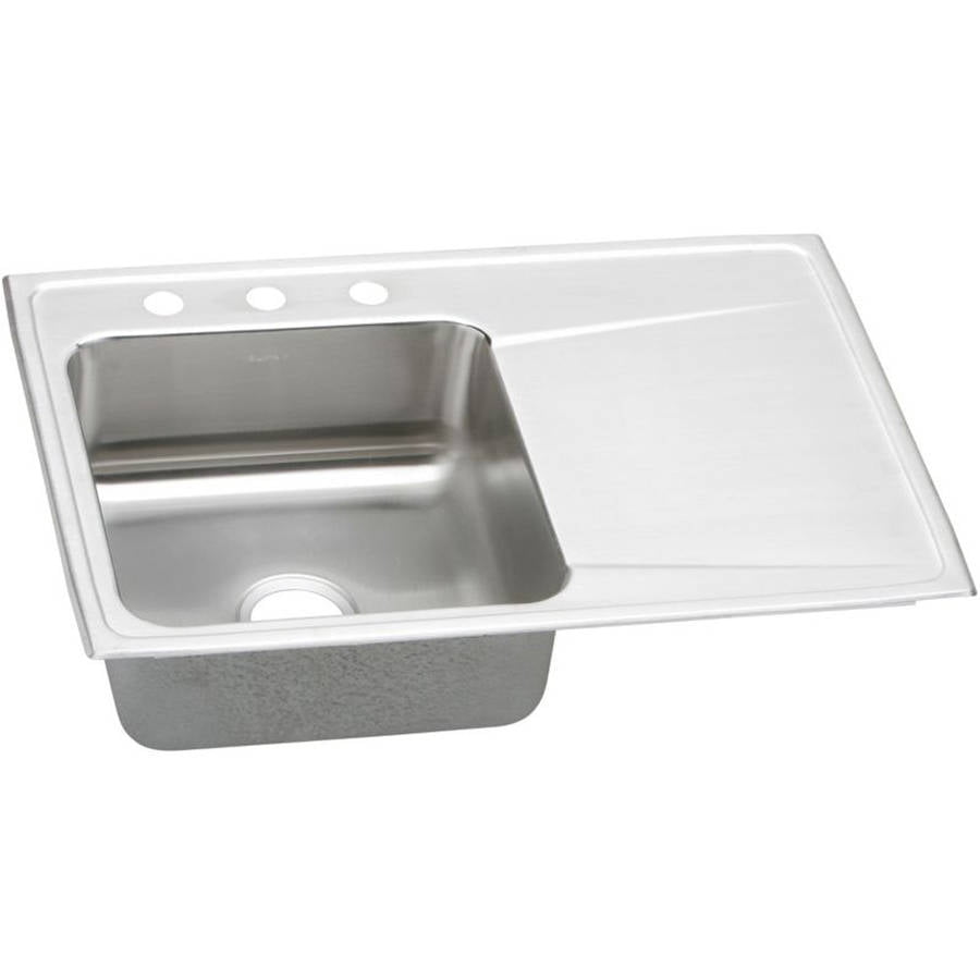 Elkay ILR3322L4 Gourmet Lustertone Stainless Steel Single Bowl Top