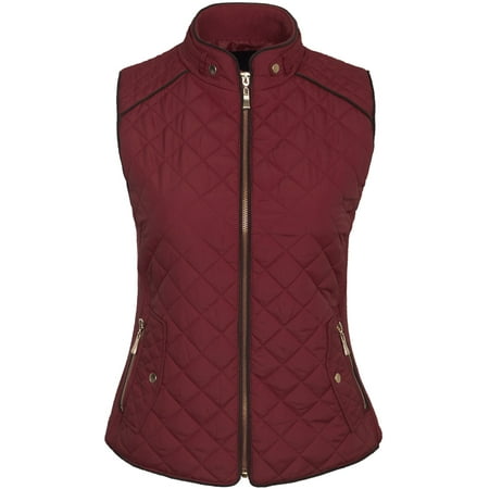 KOGMO - KOGMO Womens Quilted Vest Fully Lined Lightweight Padded Vest S ...