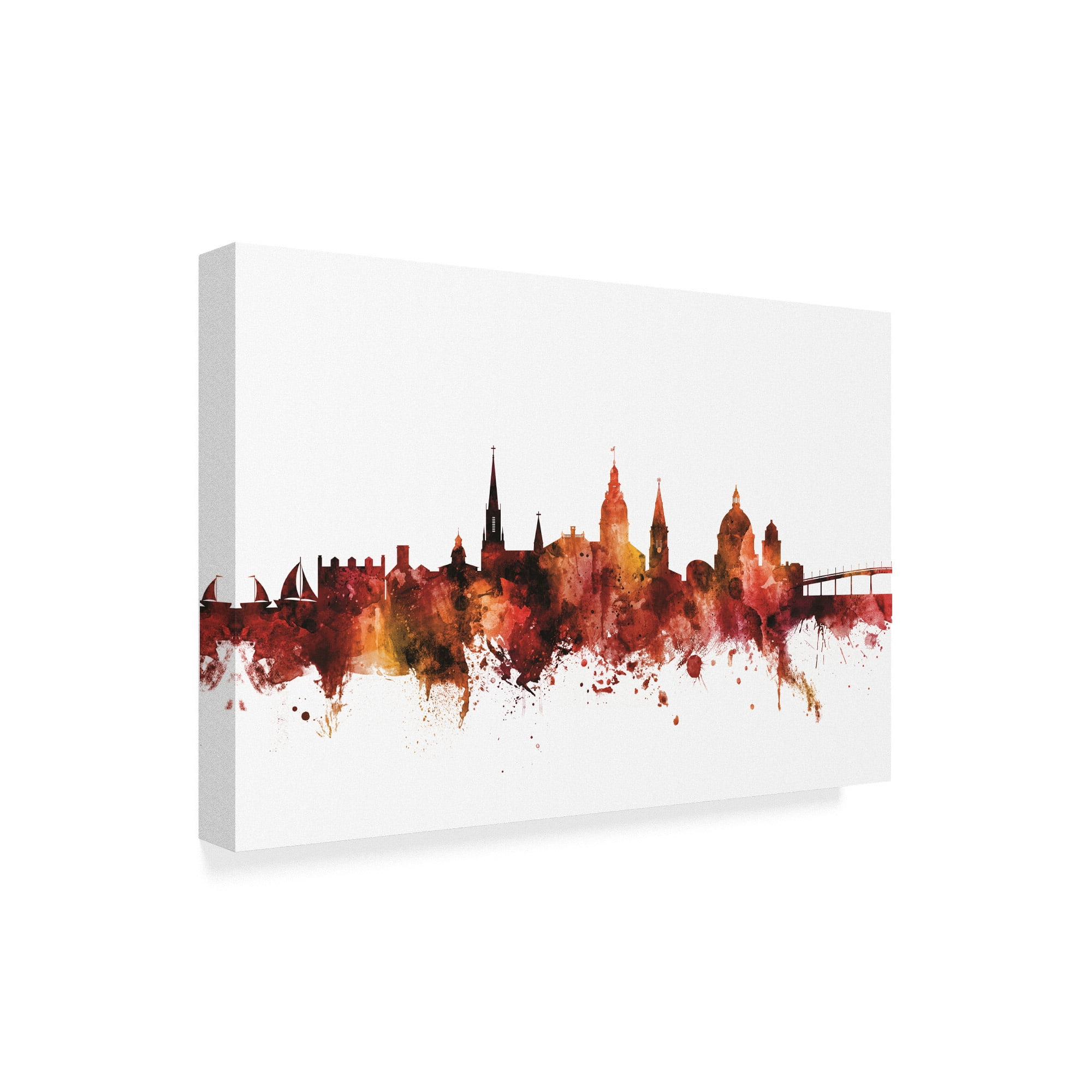 Trademark Fine Art 'Annapolis Maryland Skyline Red' Canvas Art by Michael Tompsett