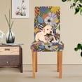 thumbnail image 4 of Yayeee 2 Pack Dining Chair Covers Stretch Parson Chairs Slipcovers Seat Protector, Blue Floral, 4 of 6