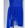 thumbnail image 5 of vastwit Figure Skating Dress for Girls Sleeveless Floral Lace Asymmetrical Skirt Leotards Ballet Lyrical Dance Dress Royal Blue 16, 5 of 5