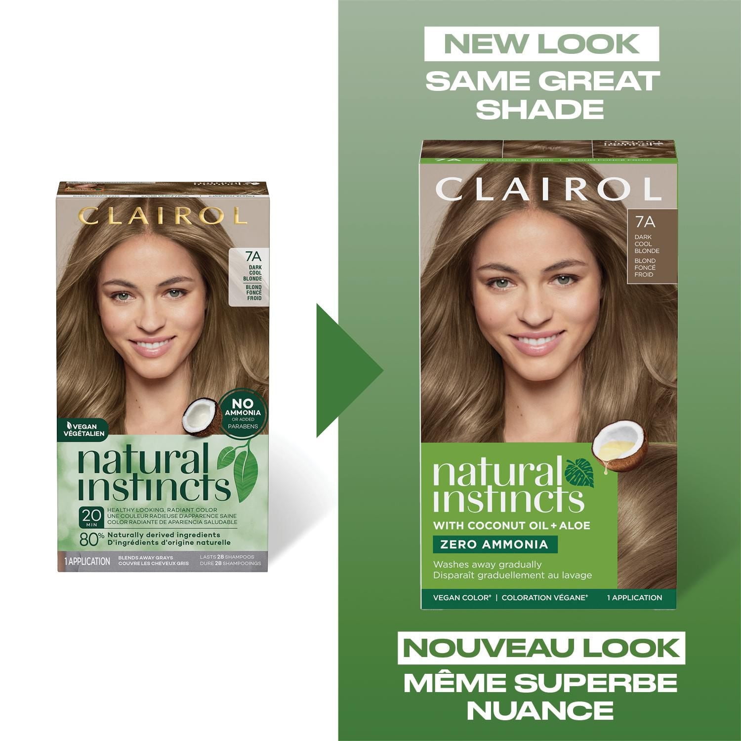 Coloration semi-permanente Natural Instincts, Avec huile de coco et aloe vera Sans ammoniaque ni parabène ajouté!