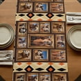 thumbnail image 5 of Table Runners 48 Inches Long Dress Scarves, Wildlife Camels Farmhouse Kitchen/Dining Table Runner, Short Coffee Tablerunners, Deserts Animals Brown Geometric Rustic 13x48 Inch, 5 of 9