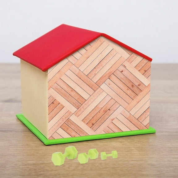 NICEXMAS 3pcs Mini House Decor Dumbbells Alloy Decorative Indoor Display