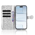 thumbnail image 3 of Polka Dot Wallet Case iPhone Air Card Slots, Wrist Strap & Stand Silver, 3 of 6