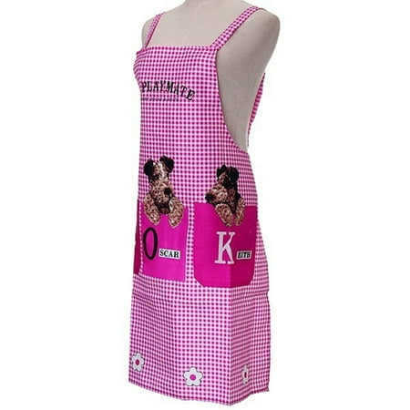 

iaksohdu Cute Pet Dog Apron Waterproof Sleeveless Pocket Overalls Kitchen Dress Smock