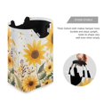 thumbnail image 3 of Yayeee Freestanding Laundry Hamper with Handle Collapsible Large Storage Basket for Clothes, Beige Sunflowers, 3 of 7