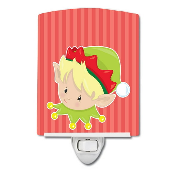 Christmas Blonde Boy Elf Ceramic Night Light