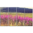 thumbnail image 2 of Purple Flowers in Mountain Pasture - Floral Canvas Art Print, 2 of 3