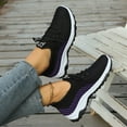 thumbnail image 7 of Women's Solid Color Mesh Walking Shoes Unisex Soft Sole Casual Sneakers Black 41, 7 of 7