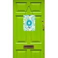 thumbnail image 2 of Letter O Flowers and Butterflies Teal Blue Wall or Door Hanging Prints, 2 of 2