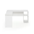 Furinno Indo White LShaped Desk with Corner Bookshelves
