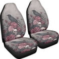 thumbnail image 3 of XYZCANDO Car Seat Covers Waterproof Car Front Seat Covers Car Seat Covers Front Seats Easy Install Elastic SUV Van, Raven Rose Pattern, 3 of 10