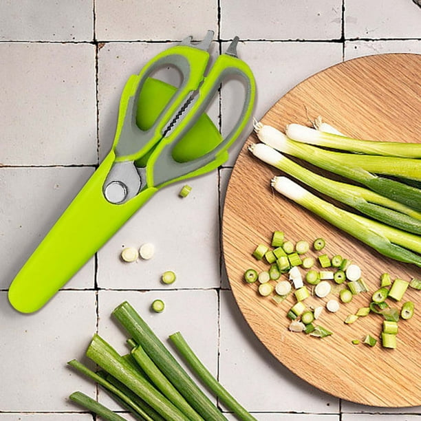 Tijeras de cocina multifuncionales de acero inoxidable | Tijeras resistentes y desmontables para carne, pescado y hierbas | Incluye funda protectora magnética