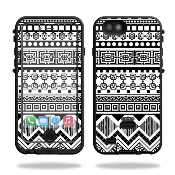 MightySkins LIPOWIP6PL-Black Aztec Skin for Lifeproof Fre Power iPhone 6 Plus Case Case Wrap Cover Sticker - Black Aztec