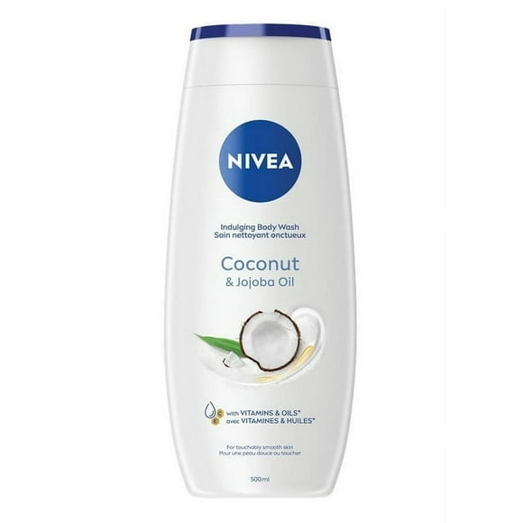 NIVEA Gel Douche Indulgent à la Noix de Coco et à l'Huile de Jojoba pour Femmes avec Poudre Diamant / Nettoyant pour le Corps / Crème de Douche pour Tous les types de Peau, Testé Dermatologiquement, 500 ml
