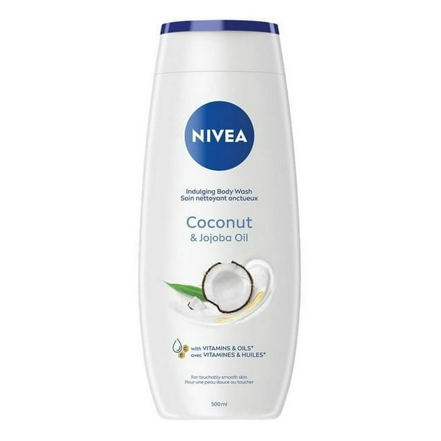 NIVEA Coconut & Jojoba Oil Indulging Body Wash for Women with Diamond Powder | Body Cleanser | Shower Cream for all skin types, Dermatologically tested, 500 mL