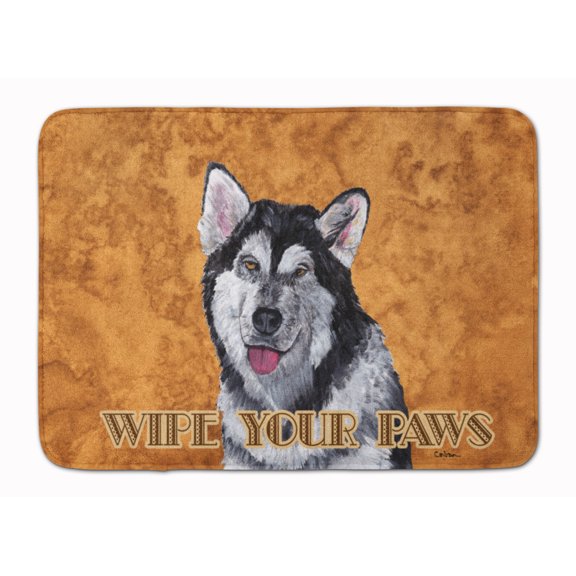 Carolines Treasures SC9507RUG Alaskan Malamute Wipe your Paws Machine Washable Memory Foam Mat 19 X 27" multicolor