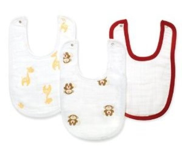 Aden by aden + anais 3 Pack Muslin Little Bib Multi-Colored