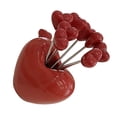 thumbnail image 4 of 6 piece Fruit Fork Set Cute Shape Multi function Stainless Steel Fruit Forks with Bracket Mini Fork Prick Food Picks Fruit Toothpicks for Kids Adult, 4 of 8
