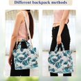 thumbnail image 4 of FORMRS Womens Corduroy Tote Bag Crossbody Shoulder Purse Handbag with Detachable Strap, Green Ocean Waves Pattern, 4 of 7