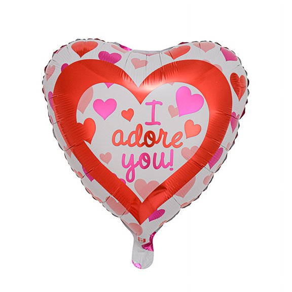 18-inch heart-shaped aluminum balloon new I LOVE YOU Western Valentine's Day wedding printing LOVE balloon layout -