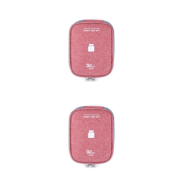 yingyy Emergency Organizer for Zipper Closure Household Empty Storage Bag Classification Dust-proof Students Survival Package Case Red Small 2Set