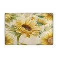 thumbnail image 2 of Area Rugs 72"x48" Indoor Non-Slip Wear Resistant Floor Mats Soft Large Carpets for Living Room Bedroom Home Decor Washable Rug Vintage Fashion Sunflowers, 2 of 7