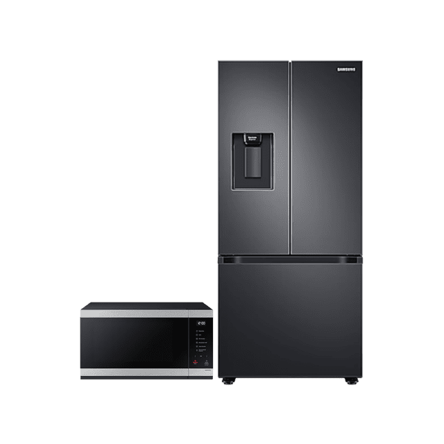 Combo Samsung Refrigerador 3 French Door 22 pies + Horno de Microondas con Grill 40L