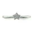 thumbnail image 6 of Primal Silver Sterling Silver Rhodium-plated Cubic Zirconia Star Ring, 6 of 9