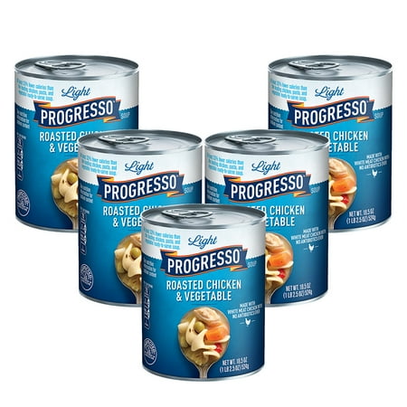 - (5 Pack) Progresso Light Roasted Chicken and Vegetable Soup, 18.5 oz