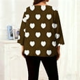 thumbnail image 5 of Gamivast Plus Size Holiday Tops 3/4 Sleeve Heart Print Cute Blouse Oversized Crew Neck Drop Shoulder Trendy Shirts Valentine's Day Outfits Outfits, 5 of 6