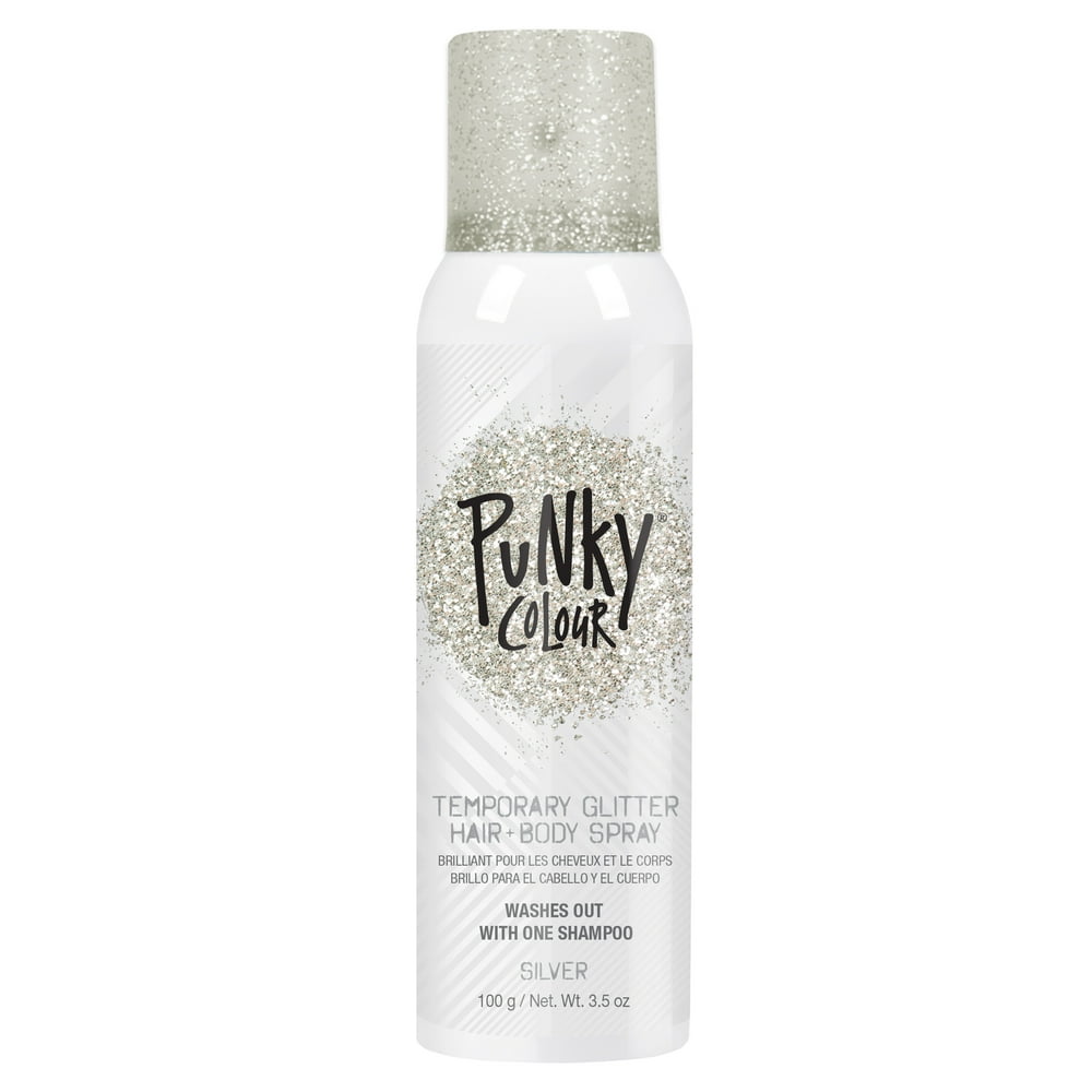 PUNKY TEMPORARY HAIR COLOR SPRAY SILVER 3 5oz Walmart Walmart