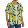thumbnail image 2 of Kdxio Men'S Hawaiian Shirt For Men Short Sleeve Shirt Lemon1 Summer Casual Holiday Beach Button Down T-Shirts, 2 of 5