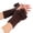 T-451 Coffee, variant on Ladies Knitted Half Finger Gloves Yarn Bow Soft Warm Winter