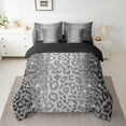 thumbnail image 2 of jejeloiu Wild Cheetah Pattern 7-Piece Twin Bedding Sets,Gray Sequin Print Bedding Comforter Set,Jungle Animal Sheet Sets For Boys Girls,Super Cozy Room Decor Reversible, 2 of 8