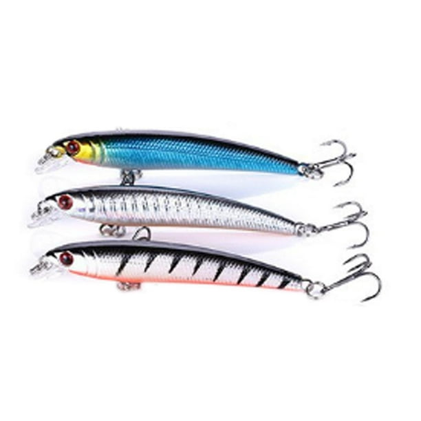 Señuelo de pesca Plástico ABC FishySkinn 3Pzas 7.5cm Color al Azar Anzuelo Plástico ABS. XtreamBoom MXFKK-003