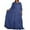 Blue, variant on Elegant African Applique Boat Neck Chiffon Gown Casual Maxi Dress for Women