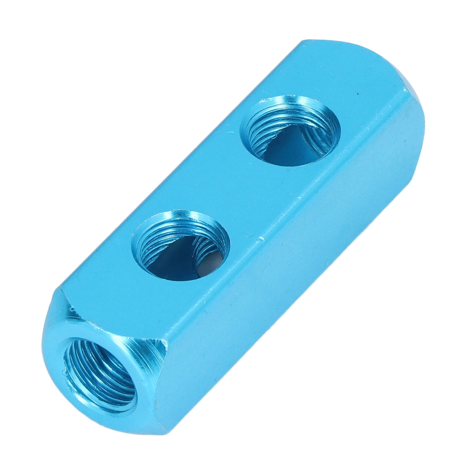 Colector De Aire De Aluminio SY40-02-4F – Gran Caudal – Entrada G1/2 Y Salidas G1/4 – Ideal Para Automatización Y Talleres