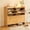 Natural, variant on Oufan Shoe Storage Cabinet with 4 Flip Drawers, 36.8" Tall Narrow Wood Fence Shoe Organizer for Entryway, Freestanding Wooden Hidden Slim Shoe Rack for Living Room, Hallway, Natural