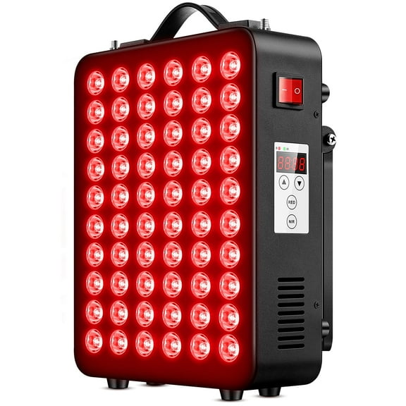 Smart Red Light Therapy Panel for Home Use, 60 LED Dual Wavelength (660nm/850nm) Body & Face Device, Improves Sleep & Skin Texture - Portable Stand & Wall Mount, Ideal for Home Spa & Recovery