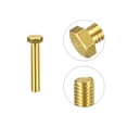 thumbnail image 4 of Unique Bargains Brass Hex Bolts, 3/8-16x2-1/4' 2 Pack Fully Thread Grade 4.8 Machine Screws, 4 of 4